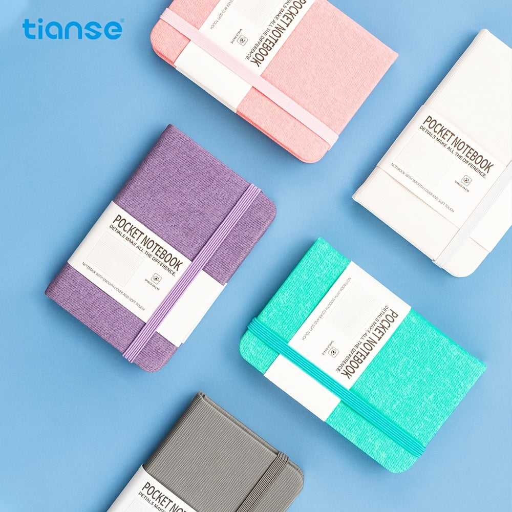 1pc TIANSE A7 Lined Pocket Journal Notebook, 100 Pages, Small, 3.15 Inches X 4.33 Inches - 100 Gsm Thick Paper, Hardcover
