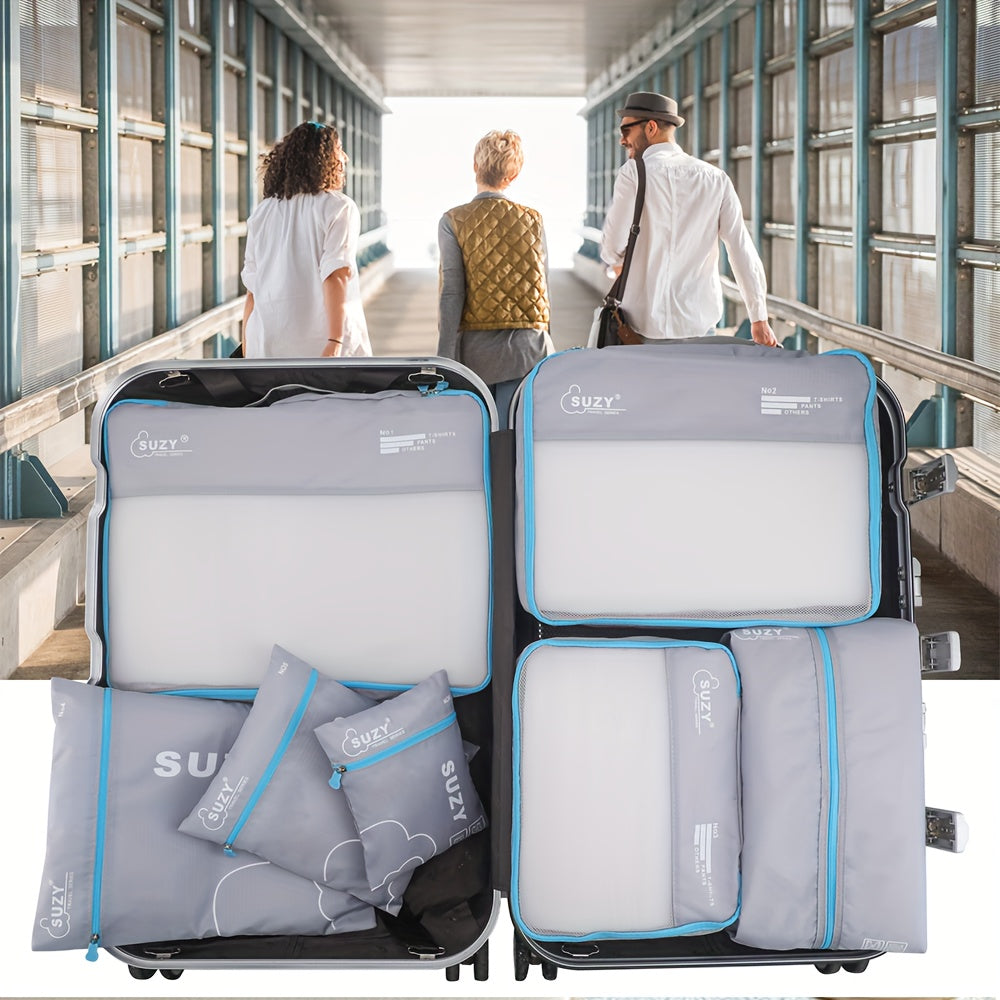 Travel Organizer Bag 7pcs Set Portable Suitcase Organizing Bag Clothes Storage Bag
