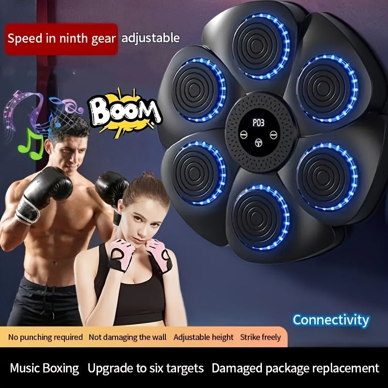Home Adult Boxing Music Training Target Smart Bluetooth Music Boxing Machine Indoor Fitness Wall Target for Home Gym Boxing Sports Training
