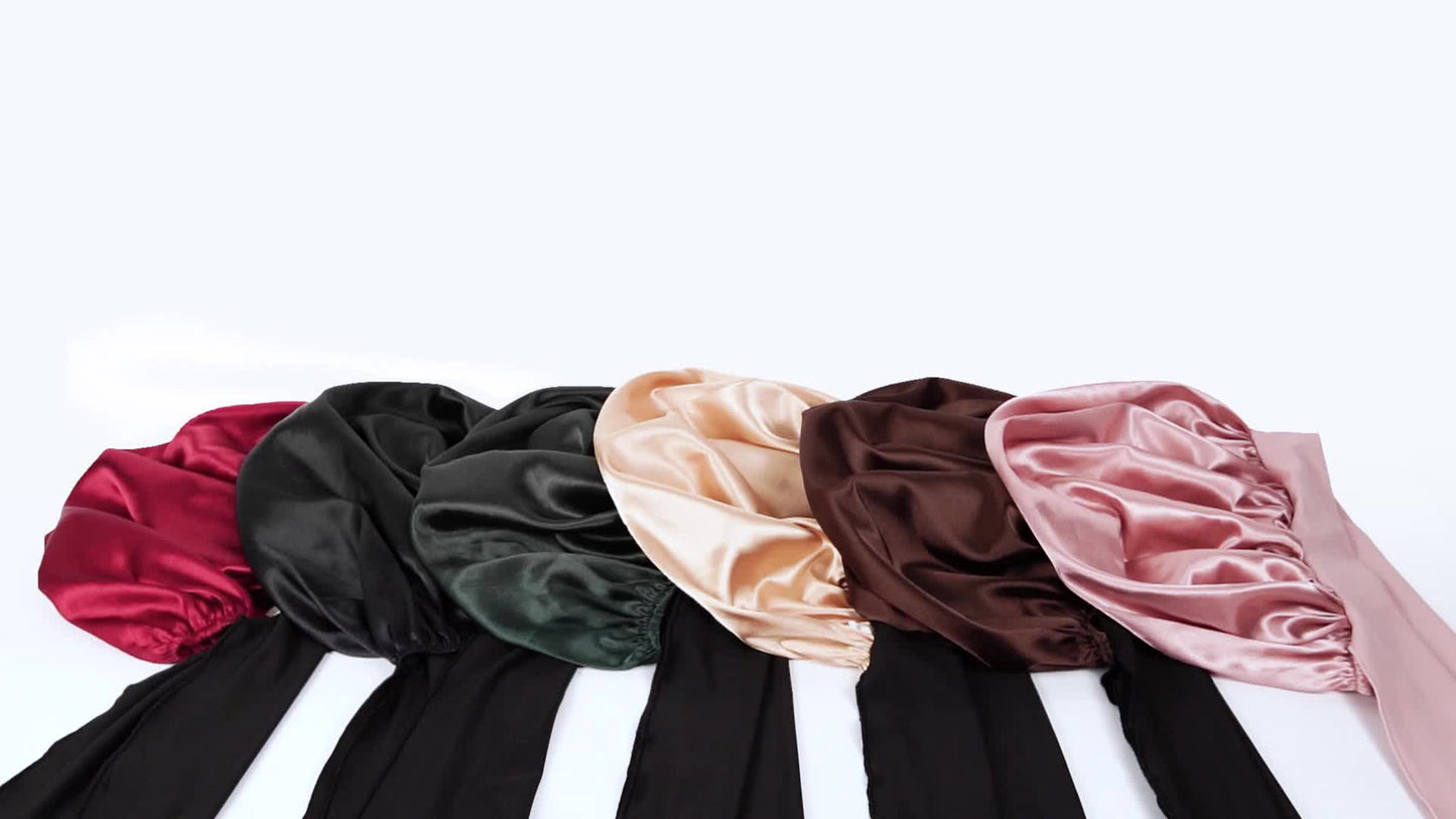 Hat, Satin Bonnet Silk Bonnet Adjustable Bonne For Sleeping Hair Bonnet With Tie Band Bonnets For Women Men