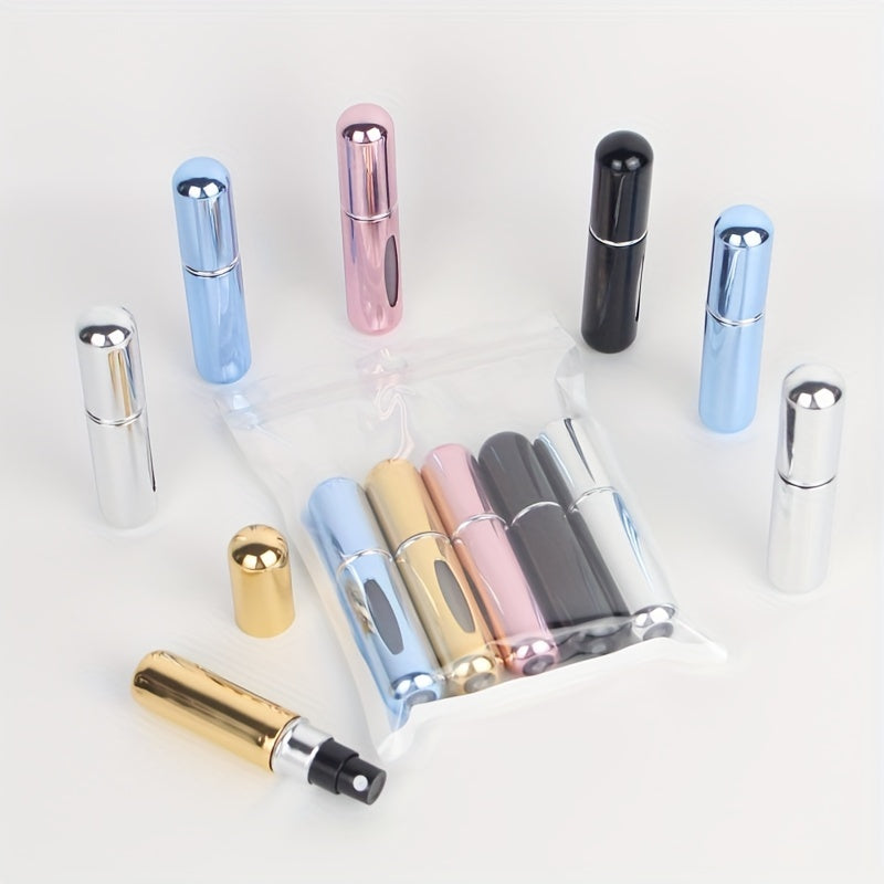 5pcs Mini Perfume Atomizer: Portable, Refillable, and Travel-Friendly Fragrance Bottles - 5ml