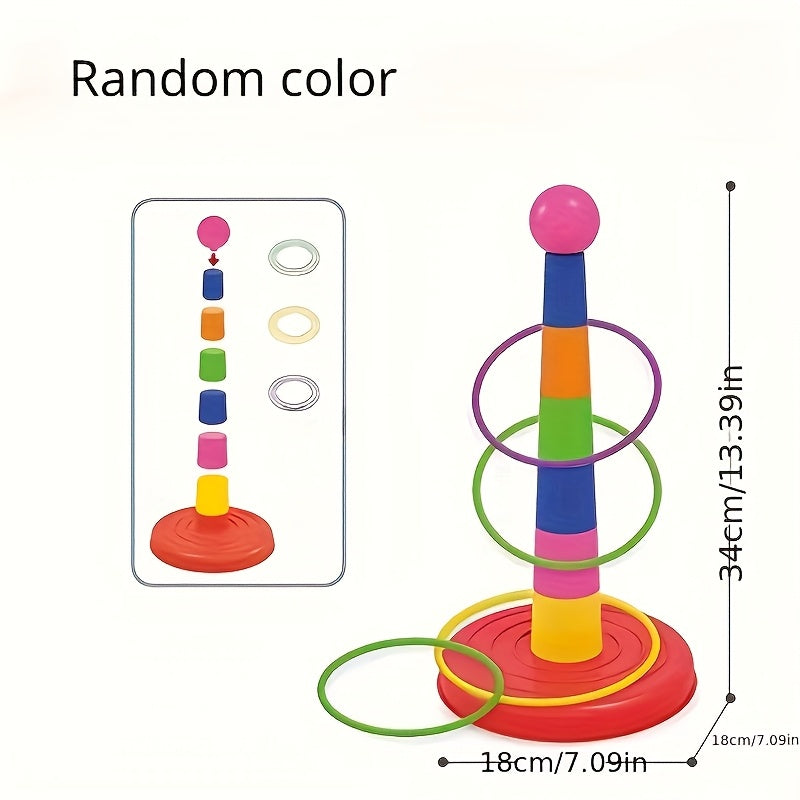 14pcs set/23pcs fun hoop game set, outdoor toy, parent-child interactive throwing ring game props with colorful rings - perfect for kindergarten, family gatherings, parties, and competitions. Great as Halloween or Christmas g