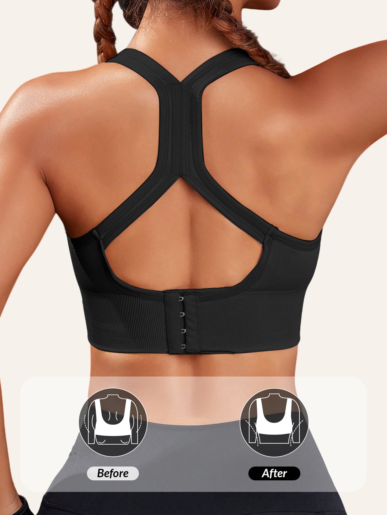 Women's Sports Bra with Removable Pads - No Underwire Breathable Support, Seamless Gym Yoga Running Top, Adjustable Straps & Soft Fabric for Workouts & Casual Wear, Workout Versatility, Sporty Design, Smooth Texture