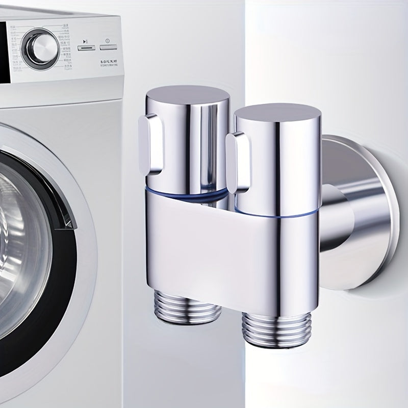 Versatile Wall-Mounted Spray Gun Set with Dual Stainless Steel Valves - Ideal for Bathroom, Pet Showers & More, Chrome Finish, Easy Installation, Fits G1/2 Hoses, Floor Cleaning Tool|Sleek Bathroom Fixture|Durable Alloy Const