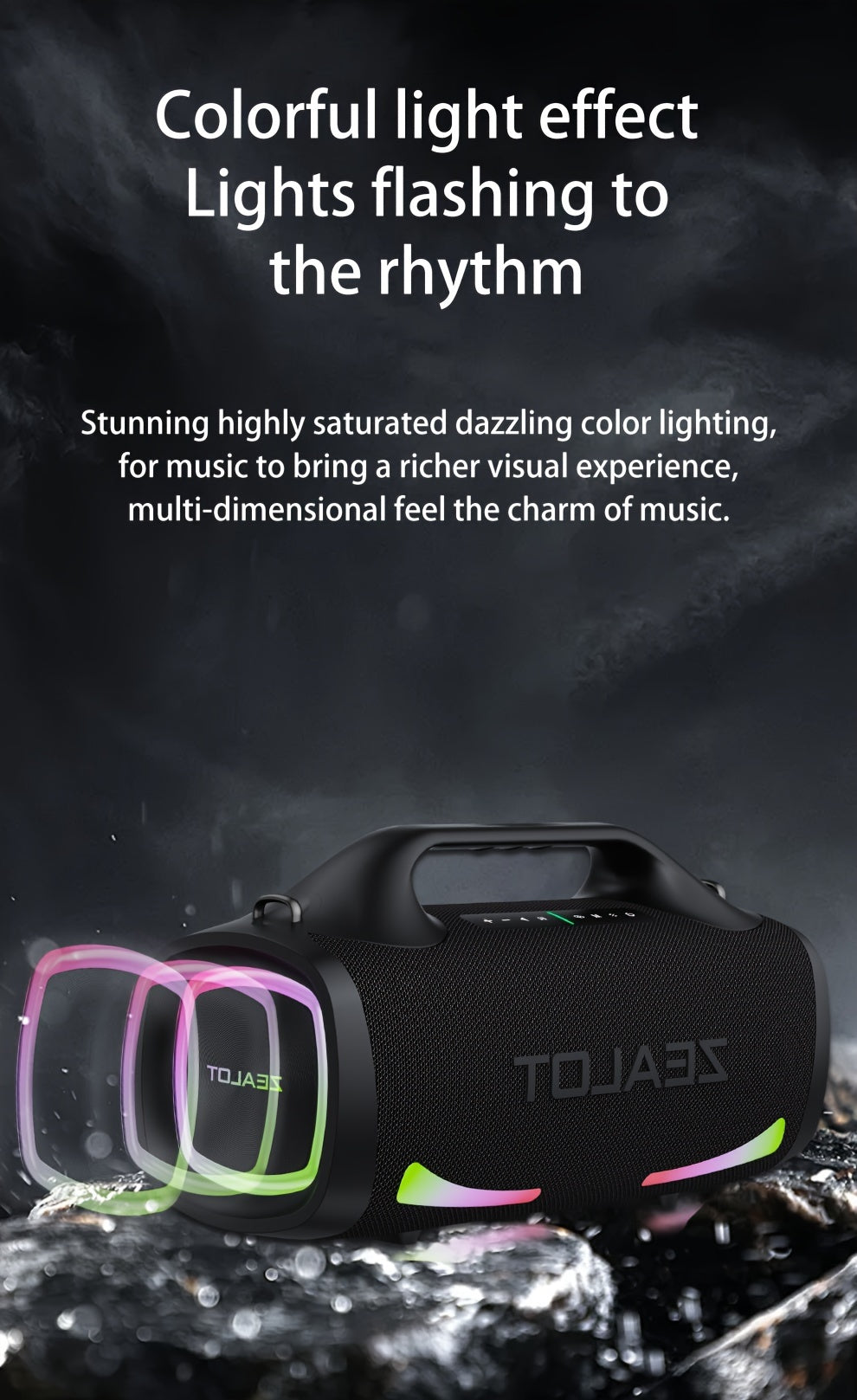 Zealot S79 Wireless speaker, Hifi Sound quality, High Quality, Dual Pairing, Fast ChargingLong Battery Life, 36 Hours Playtime Loud Stereo, Booming Bass. PartyBox. forparty