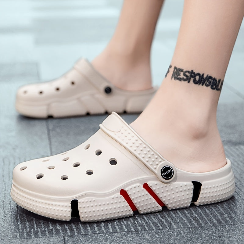 Unisex Clogs, Garden Shoes, Lightweight Non Slip Slides Slippers, Casual Hollow Out Beach Sandals, adult's footwear