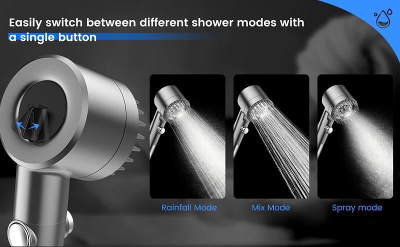 1pc Ion Drops Shower Head, 2025 New Iondrops Filtered Shower Head with Handheld Filtered Shower with Hose Adjustable Settings