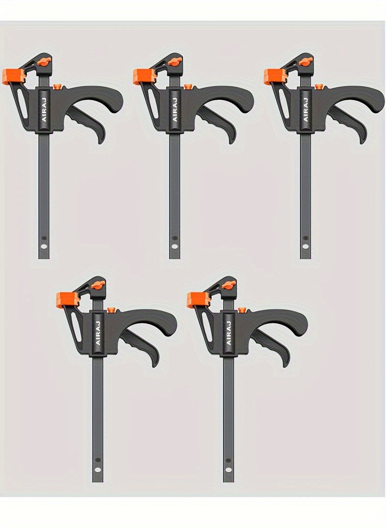 2/5pcs AIRAJ 10.16 Cm Woodworking Clips F Clamp Clip Hard Grip Quick Ratchet Release DIY Carpentry Hand Vise Tools