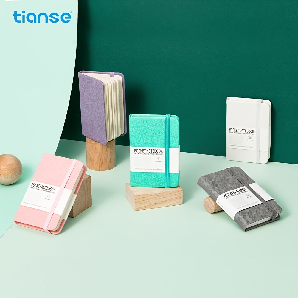 1pc TIANSE A7 Lined Pocket Journal Notebook, 100 Pages, Small, 3.15 Inches X 4.33 Inches - 100 Gsm Thick Paper, Hardcover