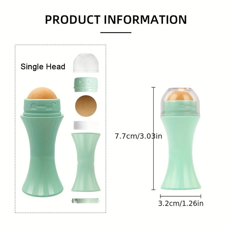 2 In 1 Oil Absorbing Volcanic Roller Volcanic Rolling Balls For Face Volcanic Stone Face Roller Portable Reusable Oil Control On The Go Instant Results Remove Excess Shine For Oily Skin