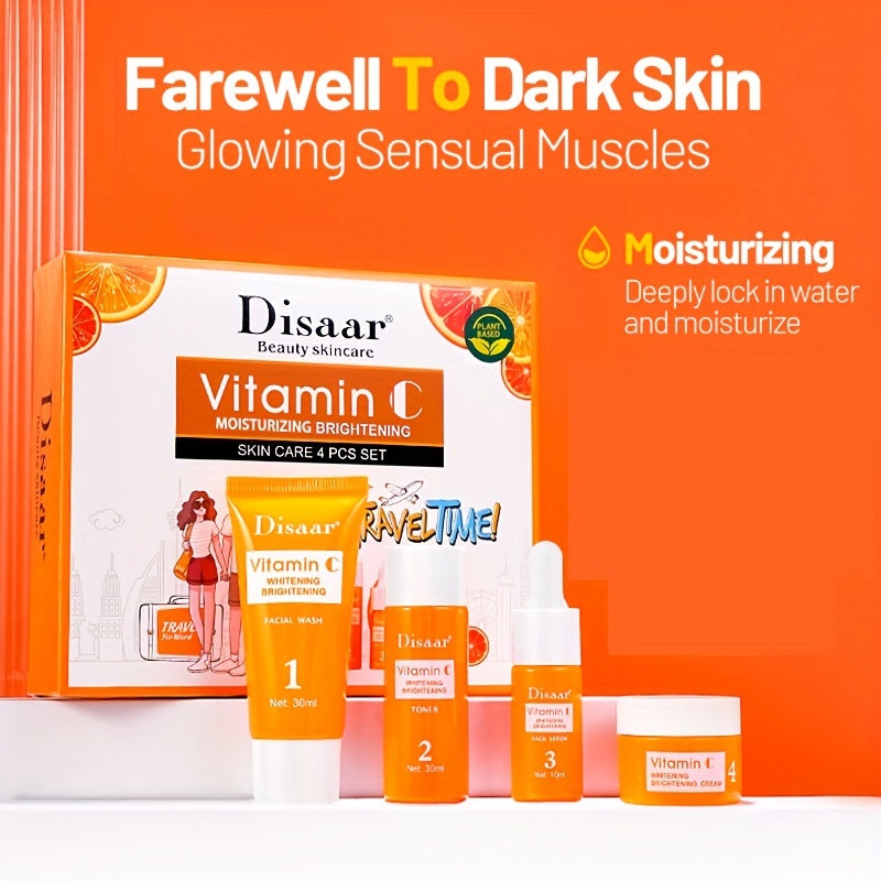 Vitamin C & Hyaluronic Acid Facial Care Set, Hydrate, Moisturize & Firm Skin - Perfect Gift For Any Occasion Gifts Father's Day Gift