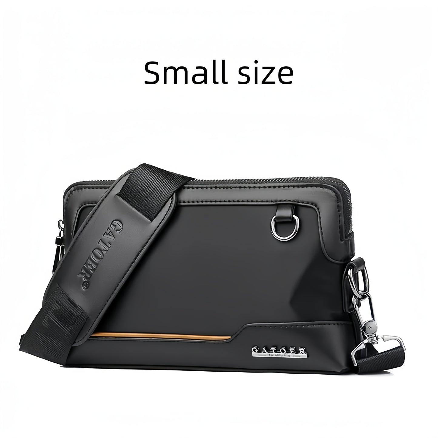 Men'S Premium Oxford Fabric Crossbody Bag with Adjustable Strap - Multi-Compartment Casual Shoulder Bag for Everyday Commute & Outings, Royal Blue with Orange Accents - Ideal Gift for Boyfriend & Family, Crossbody Purse, Vers