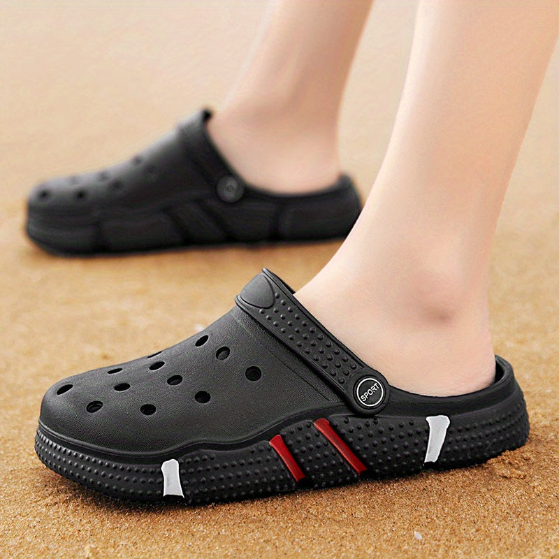 Unisex Clogs, Garden Shoes, Lightweight Non Slip Slides Slippers, Casual Hollow Out Beach Sandals, adult's footwear