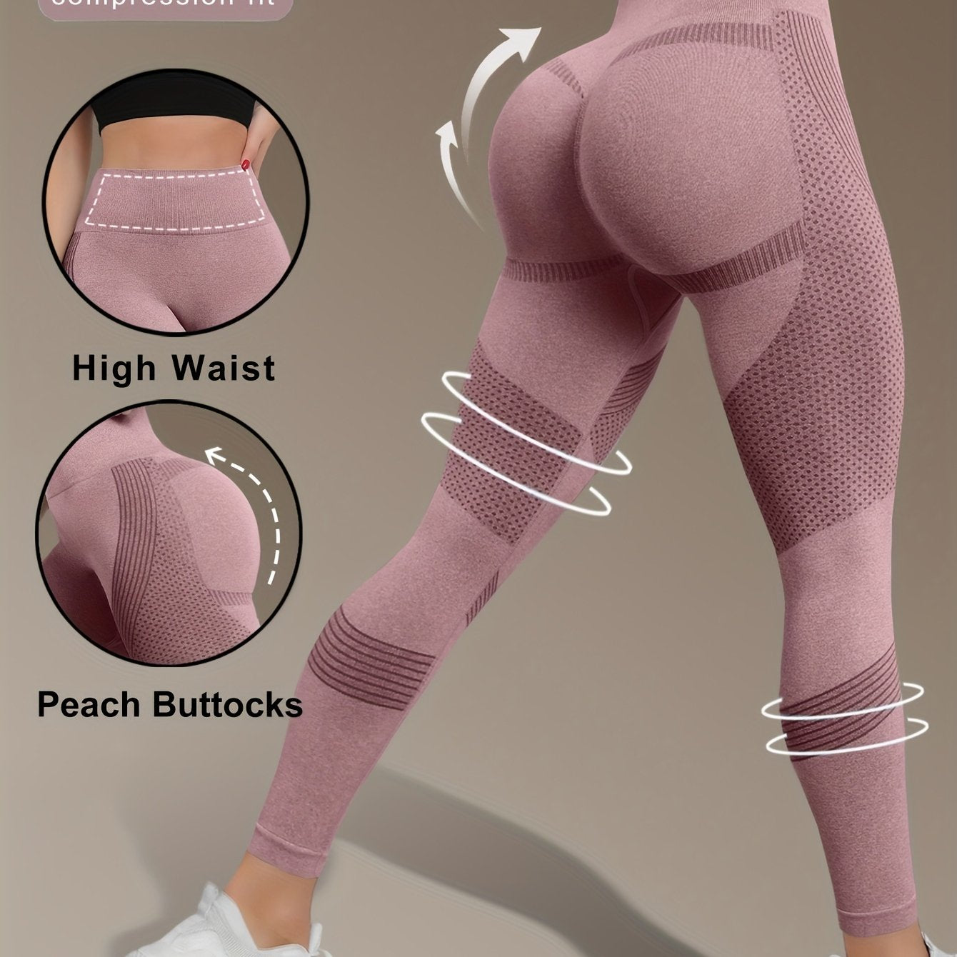 Women's High-Waist Seamless Yoga Leggings - Quick Dry, Stretchy Activewear Pants for Fitness & Training