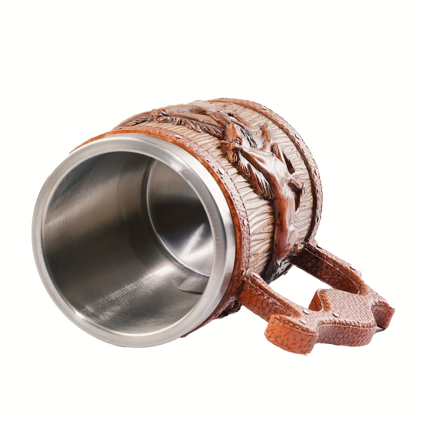 Vintage Horse-Themed Stainless Steel Mug: Perfect for Christmas, Easter, Hanukkah, Thanksgiving, and St. Patrick's Day Celebrations