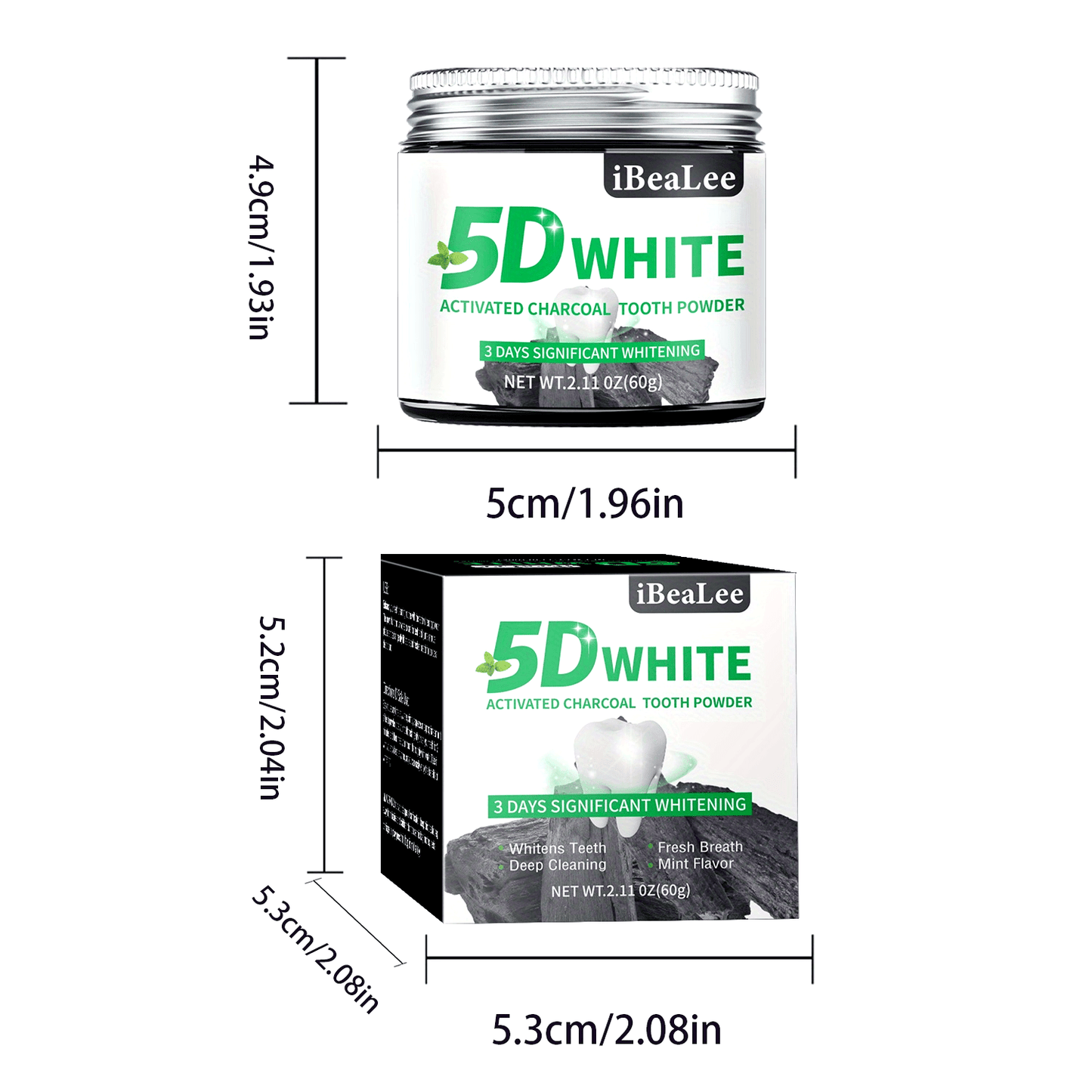 Activated Charcoal Teeth Whitening Powder - Deep Clean for Coffee, Tea for Men and Women | Breath Freshener & Cleaner, Polishing, Daily Life
