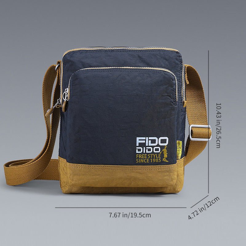 Phidudu Men's Single Shoulder Bag Fashion Casual Crossbody Oxford Cloth Outdoor Small Backpack Korean Style Trendy Bag
