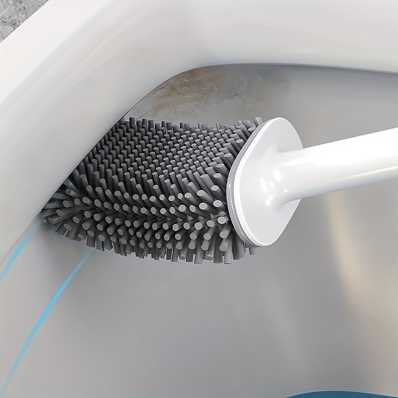 Essential Toilet Brush Set for Christmas And Halloween, Including a Toilet Brush, Holder, And a Flexible Brush Head with a Ventilated Stand. This Compact Wall-Mounted Toilet Brush Set Is Designed for Deep Cleaning in Bathroom