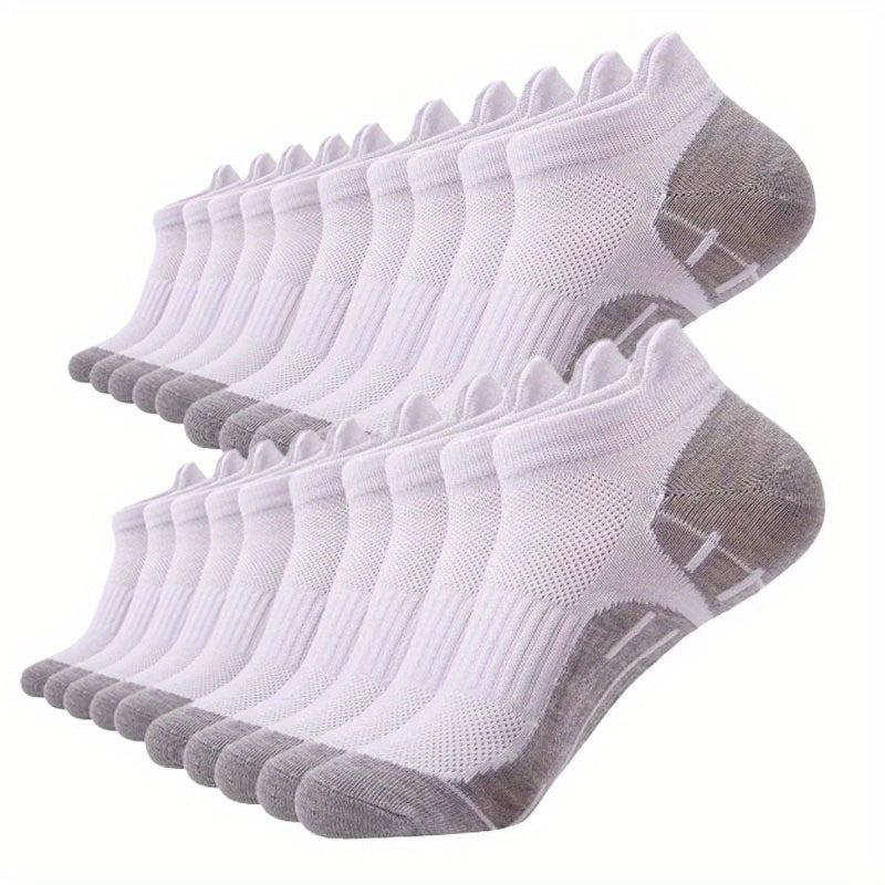 20 Pairs of Men's Socks, 10/20 Pairs Low-Cut Comfort Cushion Casual Socks