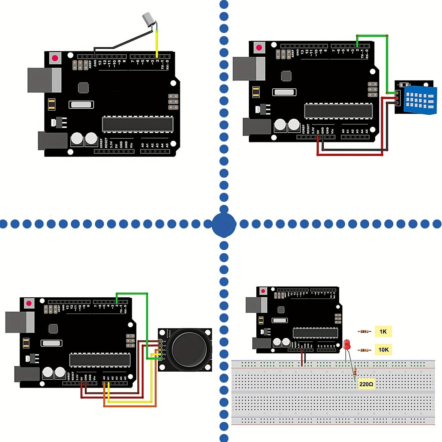 1 Set Full Version Starter Kit For Arduino Beginner Learning, MEGA 2560 Servo Motor LCD1602 Model