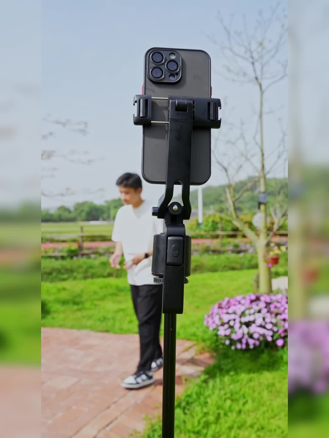 QAML  2025 NEW Q13 AI Selfie Stick Tripod with 360° Face Recognition Follow Mode, ai face tracking, auto face tracking tripod Multi-Function Phone Holder with Remote, Extendable Travel Tripod, Universal 1/4 Inch Screw Compat