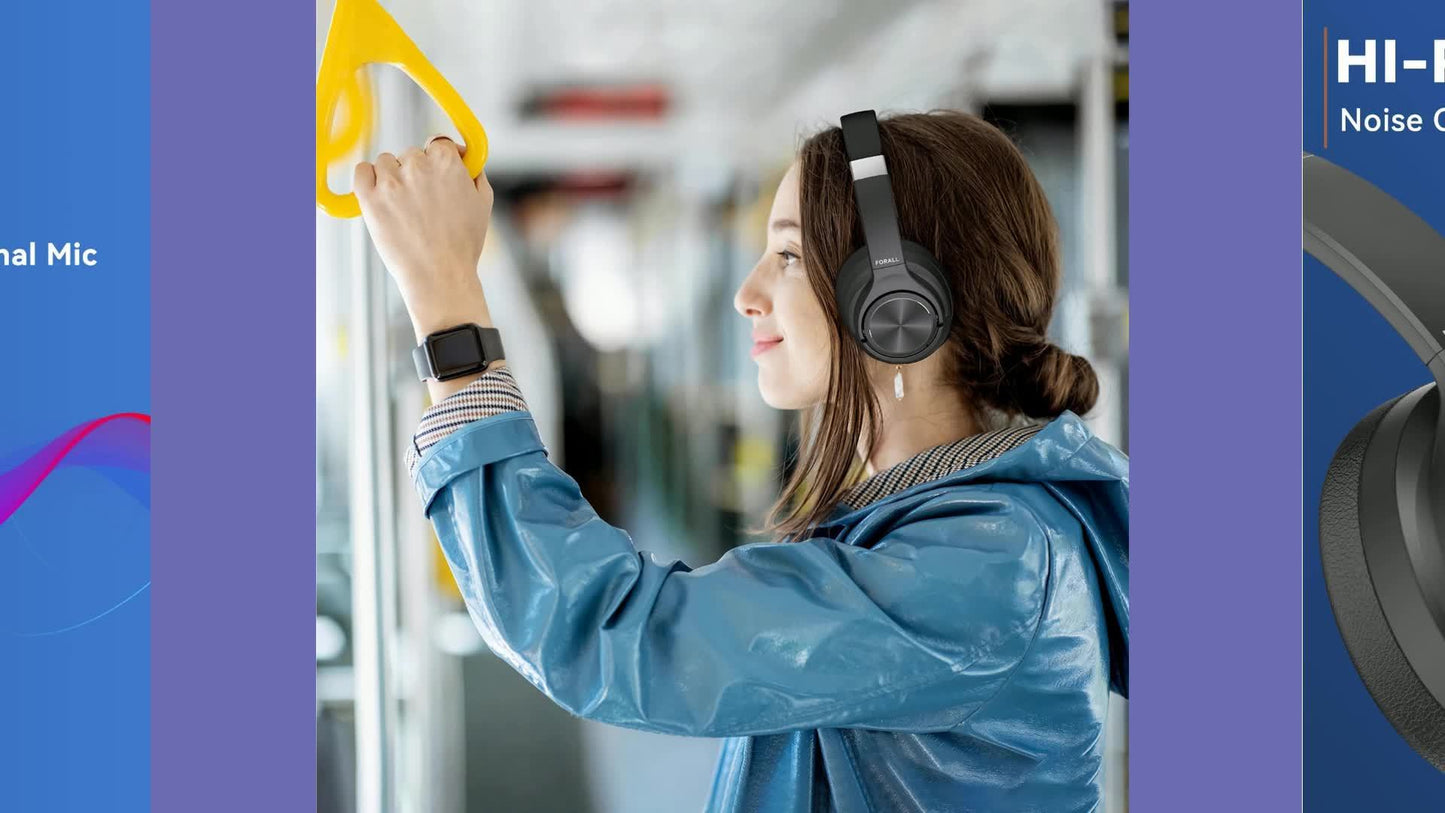 U35 Hybrid Active Noise-canceling Headphones, Lightweight Wireless Earphones, Multiple Equalizer Modes, 60 Hours Of Playtime, Volume Control, 3D Bass, Foldable In-ear Wireless Headphones Suitable For Travel, Home, Office, Gam