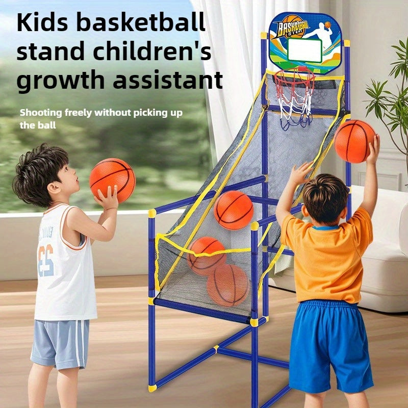 Kids Arcade Basketball Hoop with 3 Balls, Indoor Outdoor Single Shot Basketball Game, Carnival Games Sport Toys Gifts for Boys Girls Ages 3-8 Years Old, Ideal for Competition, Pump Included
