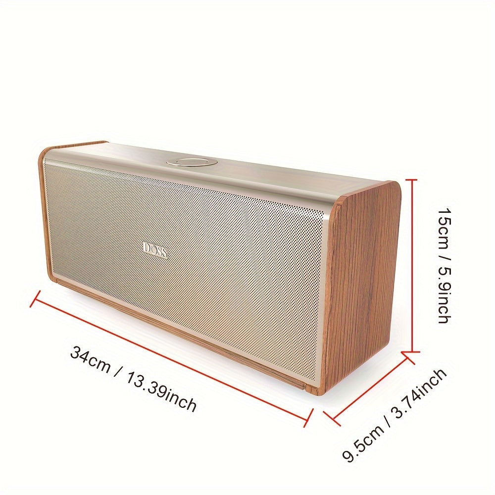 DOSS SoundBox XL Ultra 80W Wireless Home Speaker with Subwoofer, 2.1 Channel Sound System, 18-Hour, Wireless 5.3, -C, DSP Technology & Low Frequency, Compatible with Smartphones, Tablets, Laptops, Music Players - Modern Metal