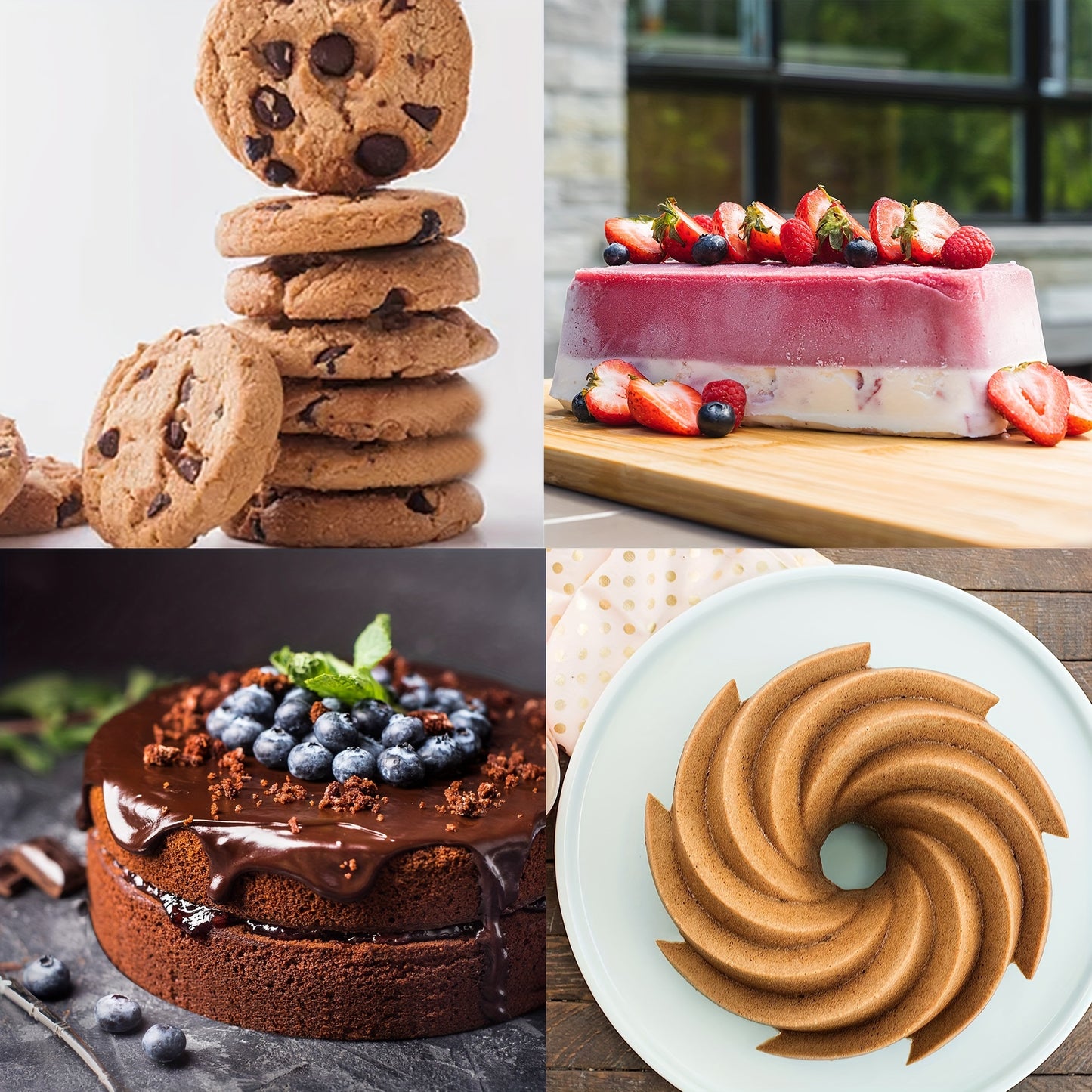 45pcs/set, Silicone Baking Set, Nonstick Bakeware Set Baking Cookie Sheets Cake Muffin Bread Pan, Loaf Pan, Cake Pan, Pizza Pan, Mini Cupcake Mold, Bundt Pan, Charlotte Cake Pan, Measuring Cup And Spoon, Baking Tools