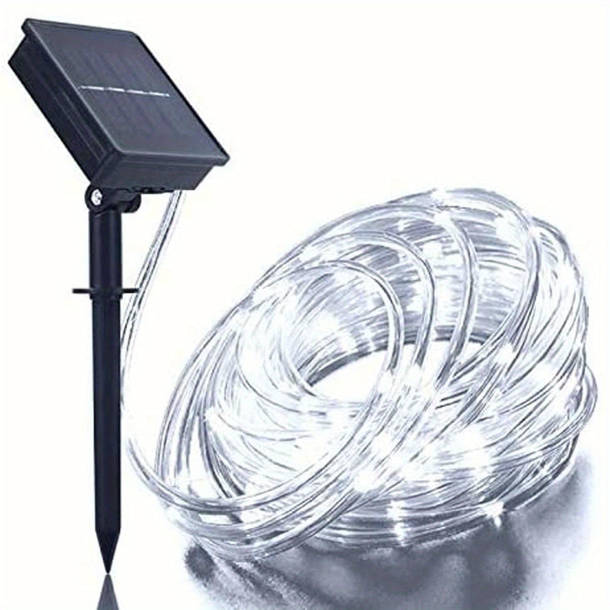 Solar LED Light Path Deck Outdoor Garden Solar String Lights Solar Rope Lights Outdoor Lighting strips Led Garland Lights For Wedding Party Christmas Halloween Decoration Garden Stair with Smart Light sensor 8 Light Modes
