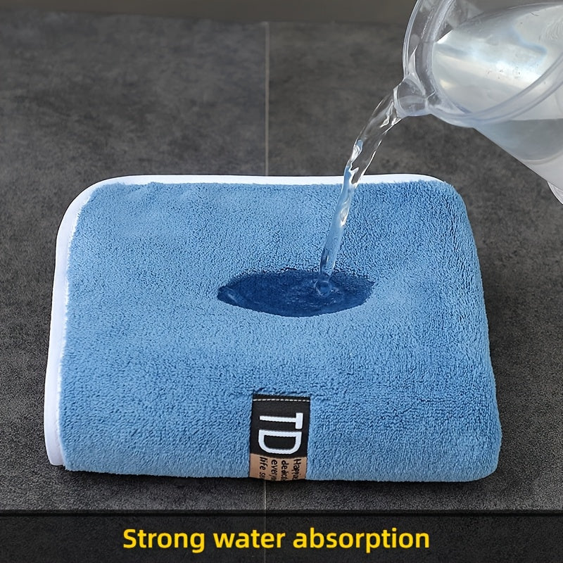9pcs Large Size Three Colors Super Soft Super Absorbent Bath Towel Set, Blue, White, Gray Composition, Exquisite and Durable, Not Shedding, 5-Star Standard