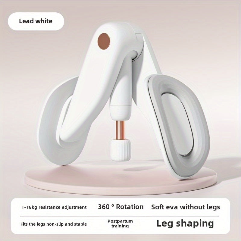 Aparelho para Exercícios do Pavimento Pélvico e Pernas - Equipamento de Ginástica Doméstica para Emagrecimento, Recuperação e Tonificação Muscular - Inúmeros Treinos, Material ABS Durável, Branco/Rosa