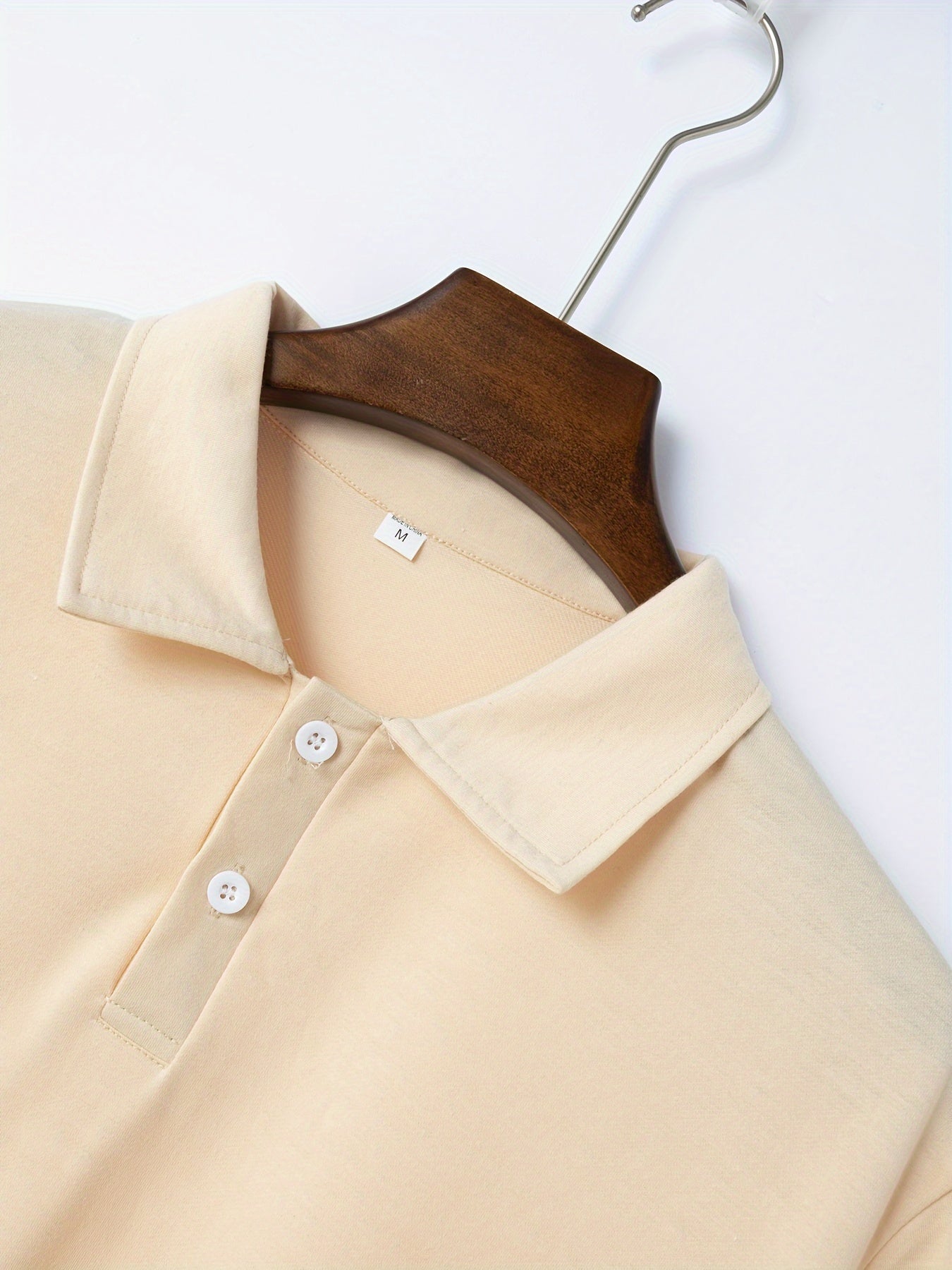 Solid Color Men's Lightweight Short Sleeve Lapel Shirt For Summer Sports
