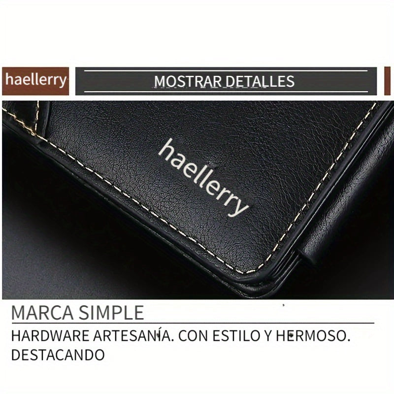 1pc Men's Short Multi-Card Slots Three-fold Zipper Coin Pocket Wallet Fashion Thin Card Bag Give Gifts To Men On Valentine's Day