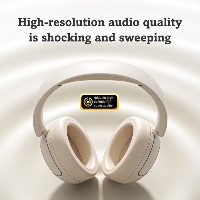 For Philips Wireless Over-Ear Headphones with ANC Noise Cancelling, 35-Hour Playtime, Foldable & Lightweight BT 5.4, USB-C Charging, High-Resolution Audio, Microphone, Heavy Bass - Ideal For Travel, Office, Mobile Phone, Comp