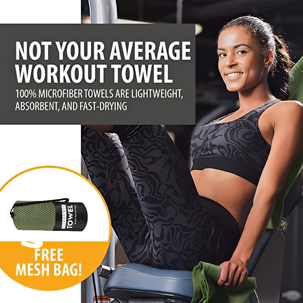 Quick-Dry Towel - 3 No. Lightweight Microfiber Travel Towel Set with Bag, 30x30cm, 40x60cm, 60x122cm - Quick Dry Towel for Camping, Beach, Gym, Backpacking, Golf, Sports Towel, Golf Towel