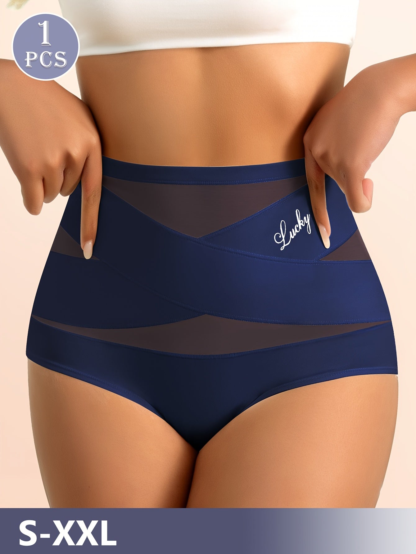 MIOTAN Women's High-Waisted Seamless Tummy Control Butt-Lifting Underwear - Breathable Ice Sliky Fiber Mesh with Cross-Over Design, Size S-XL (XS to XXL), Gym Apparel | Minimalist Style | Highelasticity Material, Tummy Contro
