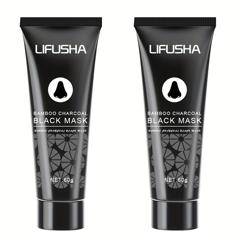 1/2pcs Bamboo Charcoal Peel Off Cleansing Mud Mask, Blackhead Cleansing, Pore Cleanser, Great For Oily Skin, Face Mask For Women And Men