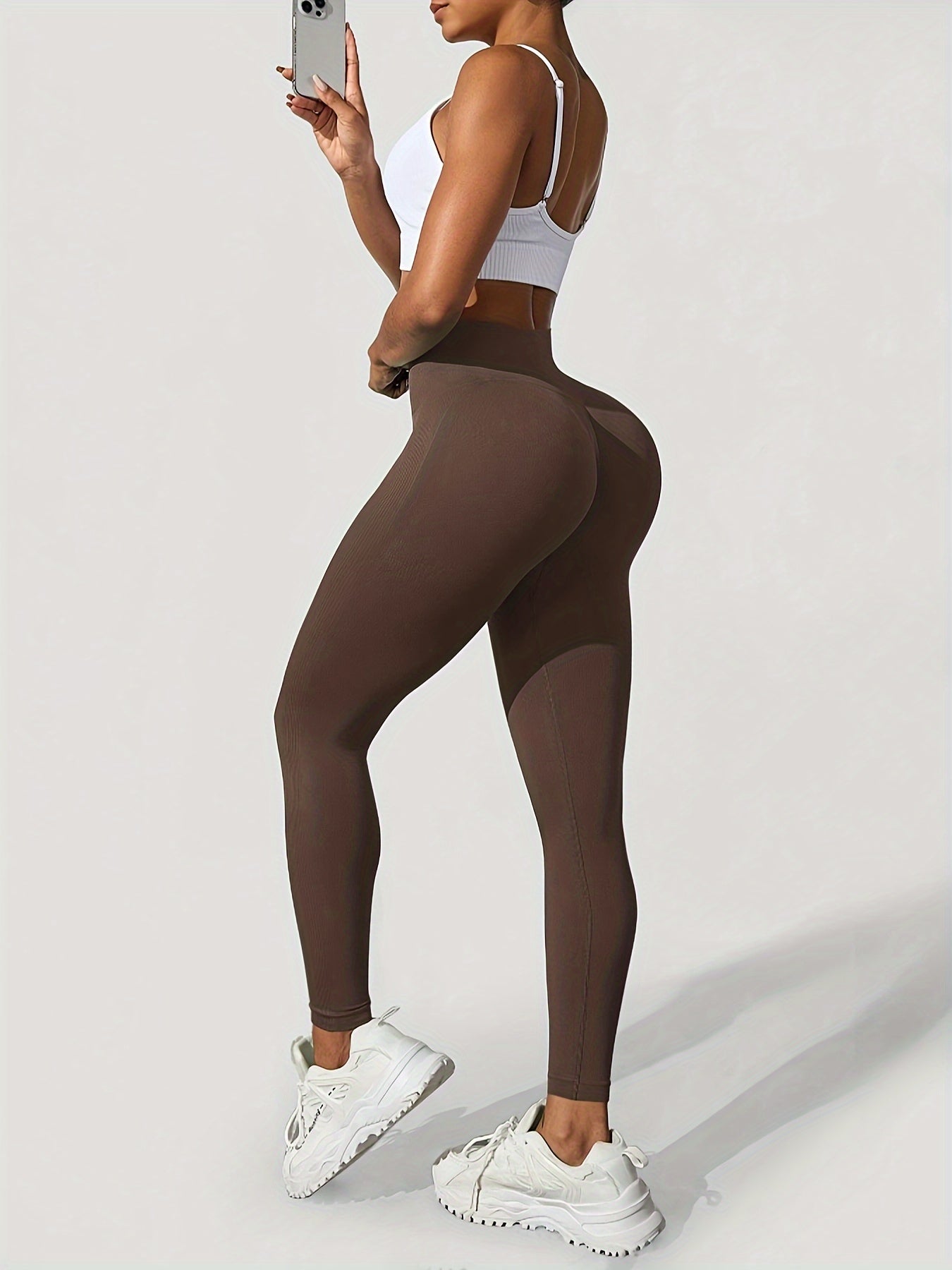 Seamless High-Waisted Yoga Pants for Women - Tummy Control Butt-Lifting 4-Way Stretch Workout Leggings, Moisture-Wicking Quick-Dry Fitness Running Gym Casual Wear, All-Season Machine Washable, Seamless Design, Durable Legging
