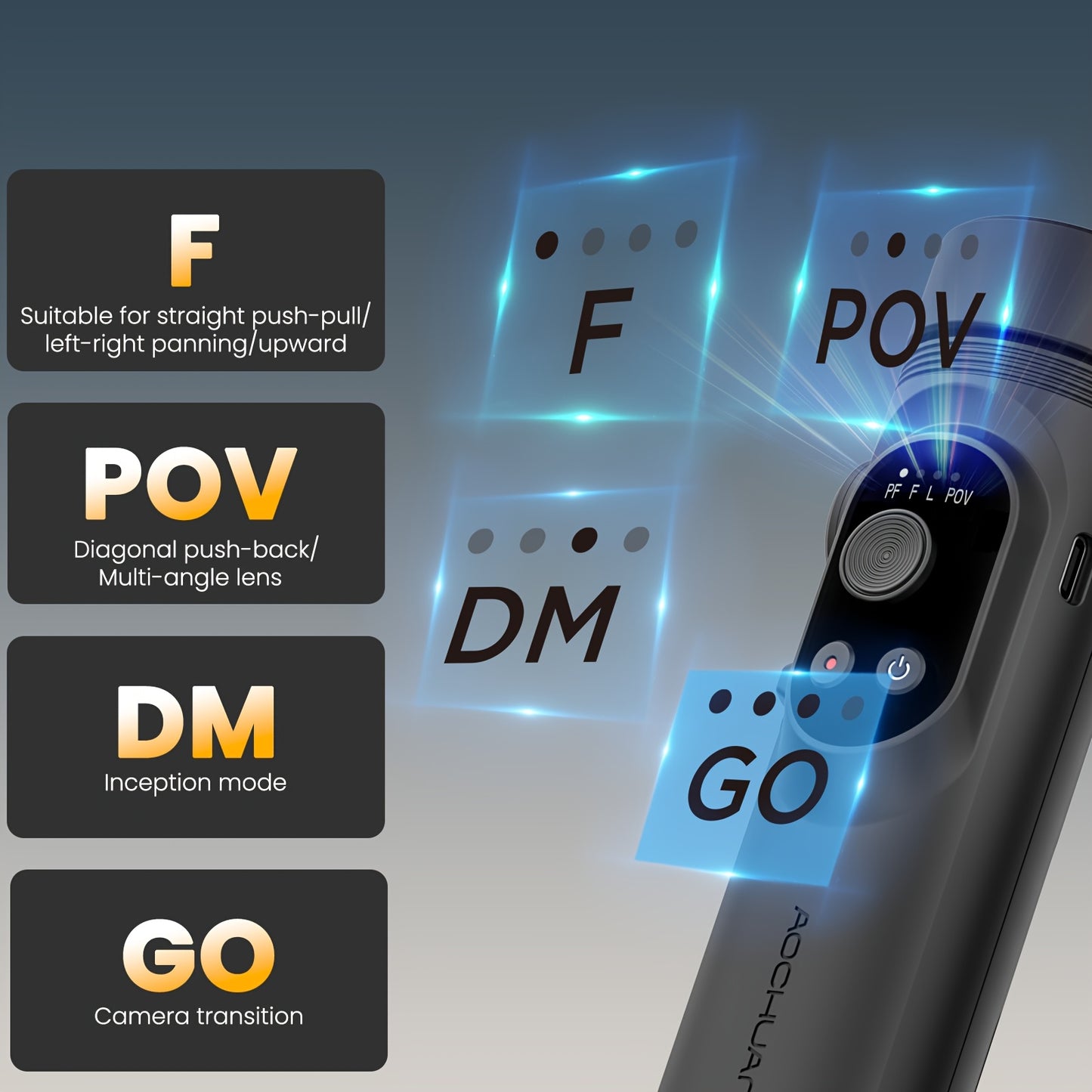 Estabilizador de telemóvel AOCHUAN de 3 eixos com IA 7.0 para estabilização, seguimento de rosto/objeto por IA, zoom e focagem, ideal para gravação de vídeos com smartphone. Capacidade de carga de 250g.