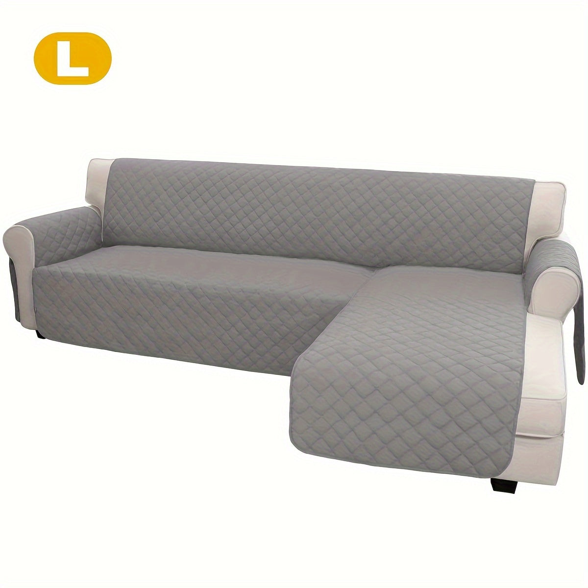 1pc Brushed Spring Polyester Two-Tone Double-Sided Chaise Lounge Cushion, Universal Sectional Sofa Cover for Left And Right Chaise.