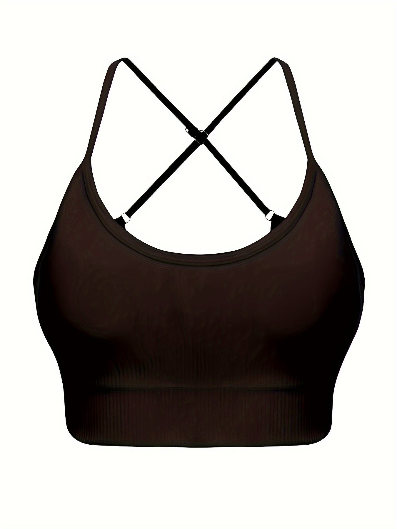 3 pcs Breathable Criss Cross Sports Bra for Women - Sleeveless Yoga Crop Top with Adjustable Straps - Perfect for Fitness and Activewear