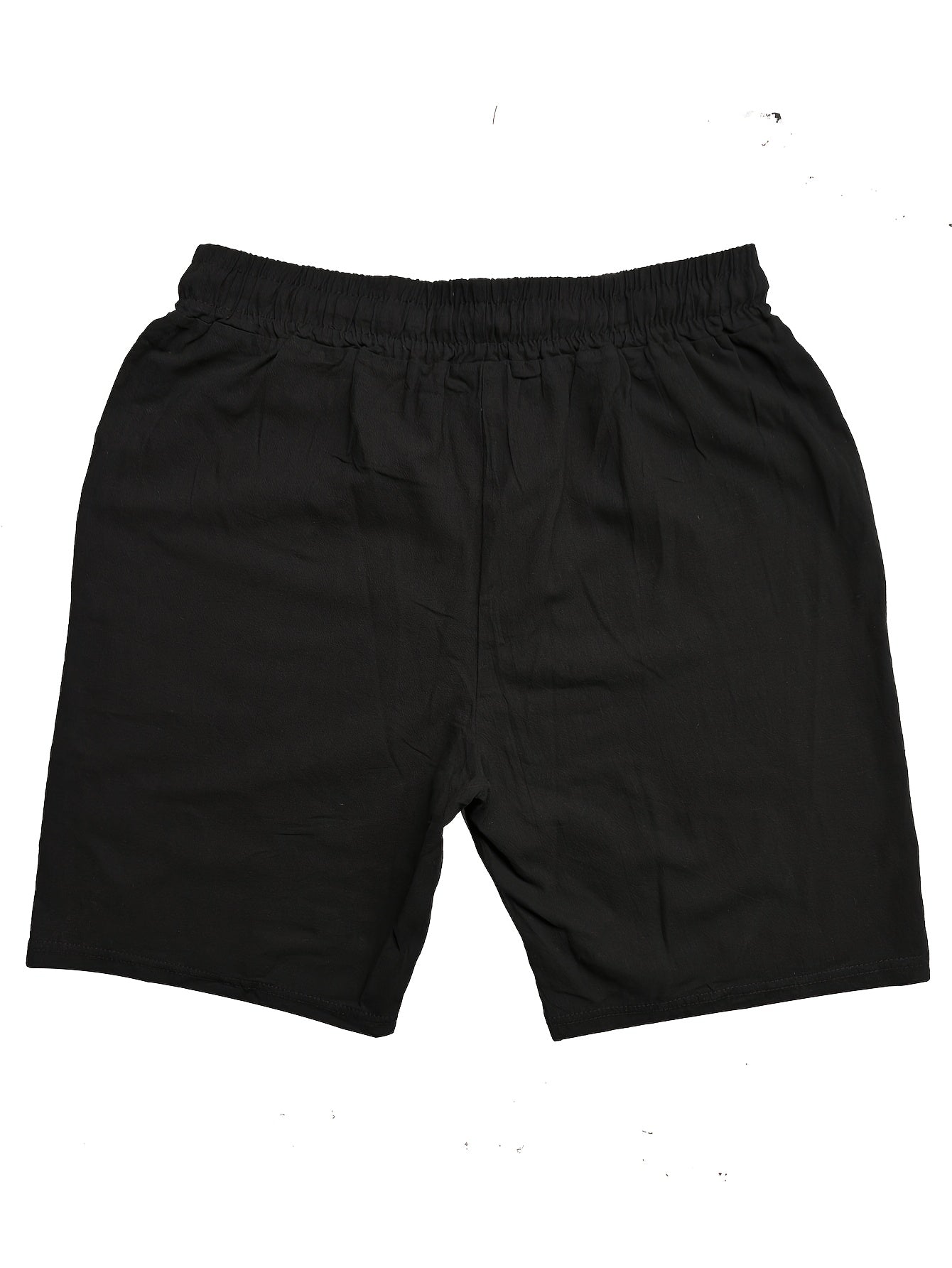 Men's Summer Shorts, Drawstring Elastic Waist, Straight Leg Solid Color Breathable Casual Beach Capri Pants - Three-Pack
