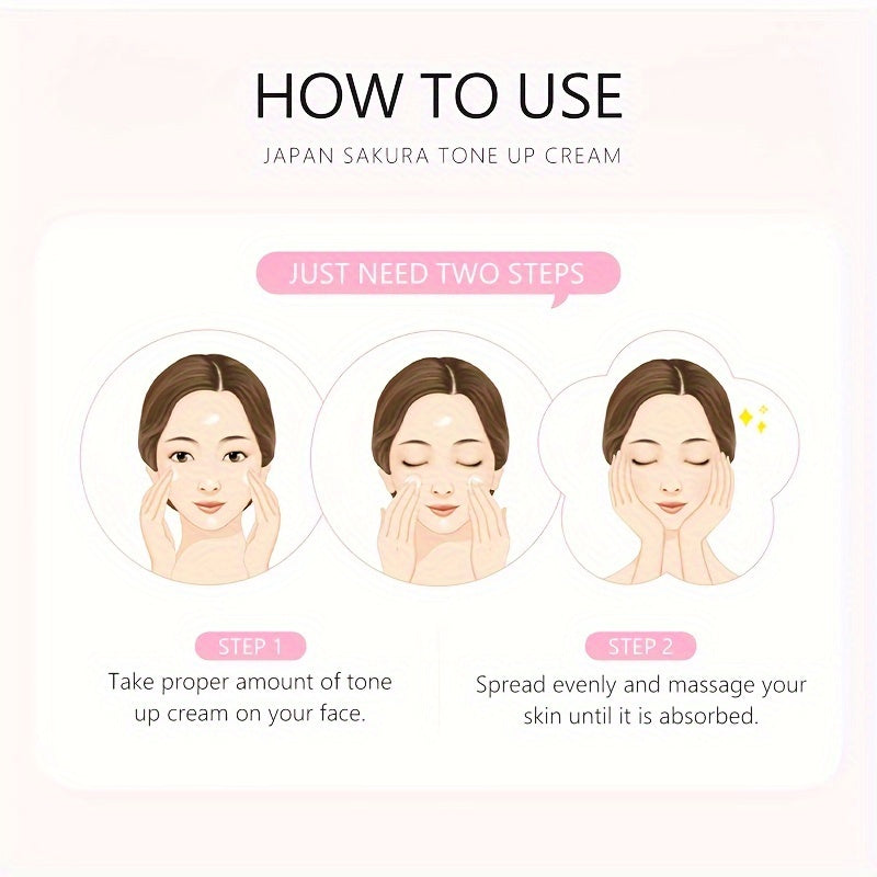 Toning Cream 60g, Plant Extract, Niacinamide Primer, Even Skin Tone, Long Lasting, Natural Look Tone Up Cream