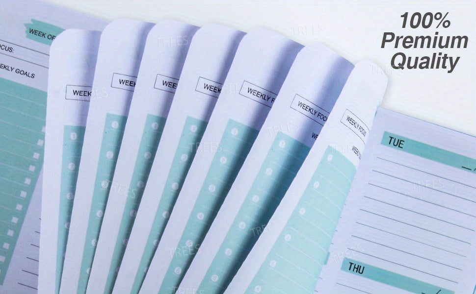 1pc Trees Spiral Undated A5 Daily Weekly Notebook Planner Agenda, Stationery Office School Supplies, Record Daily Plans To Achieve Future Goals, 21.08*13.97 Cm, 52 Sheets