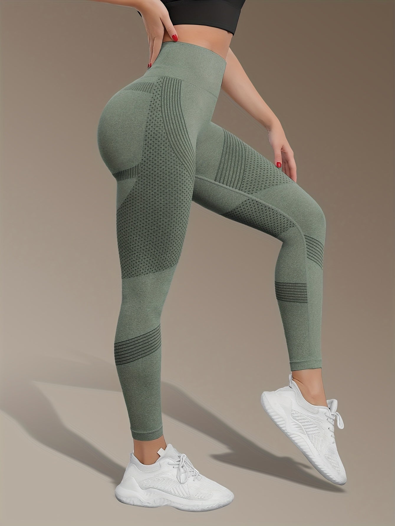 Women's High-Waist Seamless Yoga Leggings - Quick Dry, Stretchy Activewear Pants for Fitness & Training