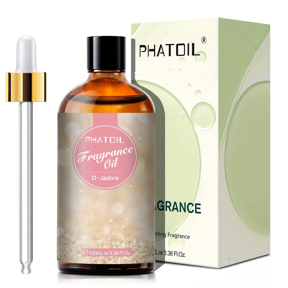 1pc PHATOIL D-Jadore Fragrance Oils 100ml/3.38Fl.Oz, High Qualtiy Diffuser Oils For Oil Burner, Air Humidification, Diffusers, Air Freshener