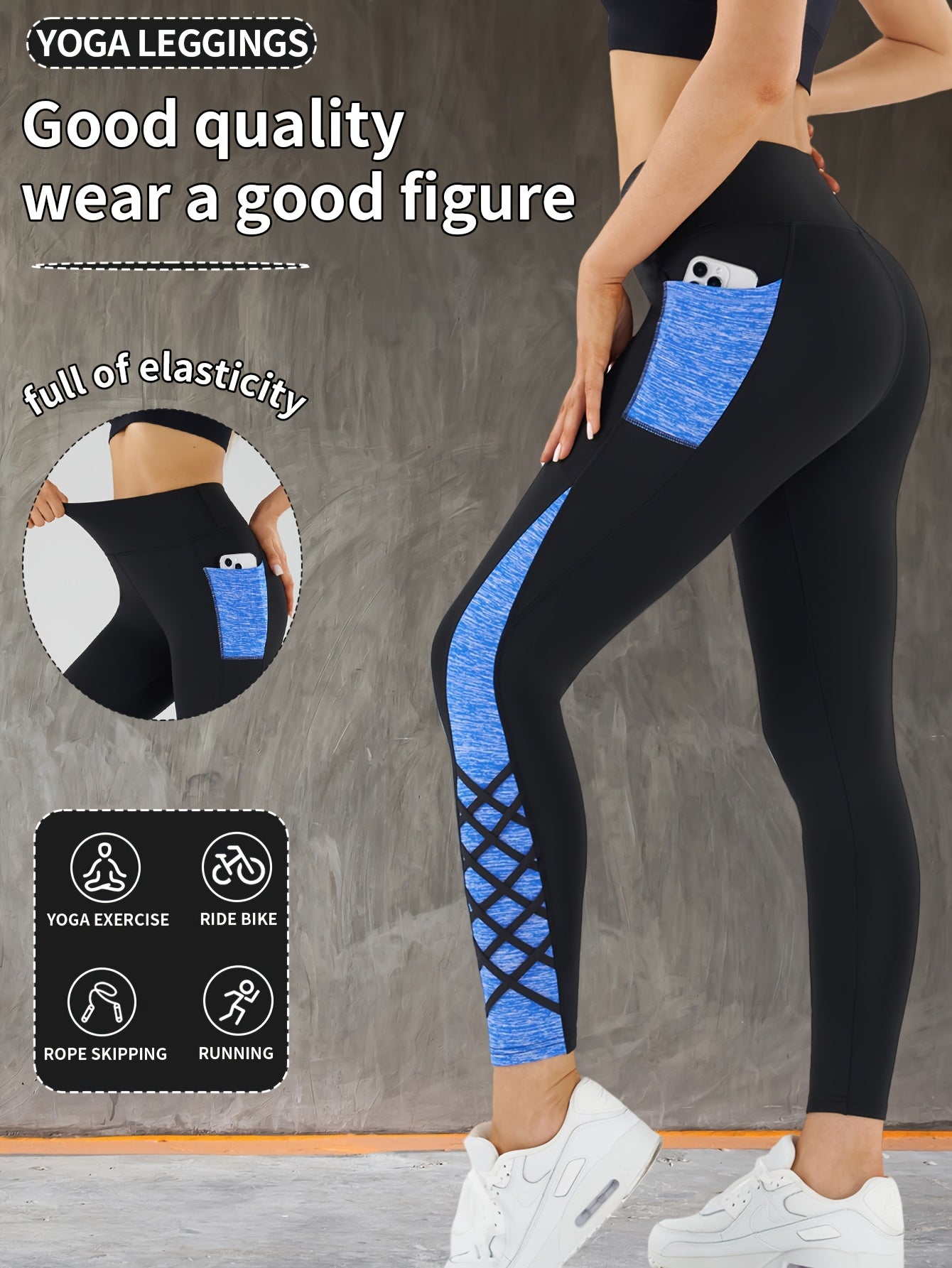 Women's High-Waisted Yoga Pants - Non-See-Through Tight Butt-Lifting Workout Leggings, Stretchy Yoga Pants with Side Compression for Gym, Running, Pilates - All-Season Fitness & Casual Athletic Pants, Gym Apparel, Colorblock