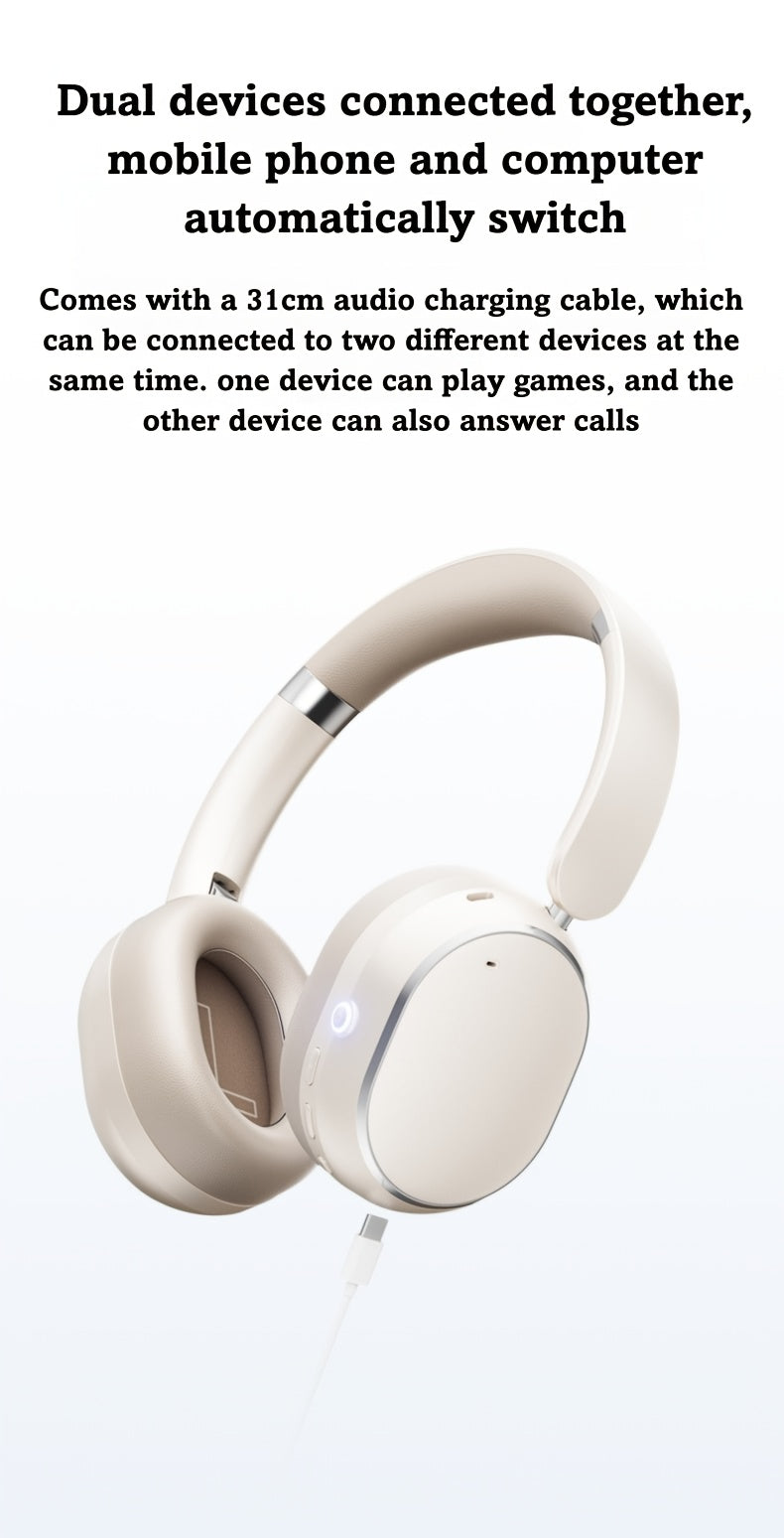 Philips Wireless Bluetooth Headphones, Over-Ear Wireless Headphones, ANC Hybrid Active Noise Cancelling Headphones, HiFi Surround Sound Over-Ear Wireless Headphones, for iPhone and Android, 80 Hours of Playtime, with Five ENC
