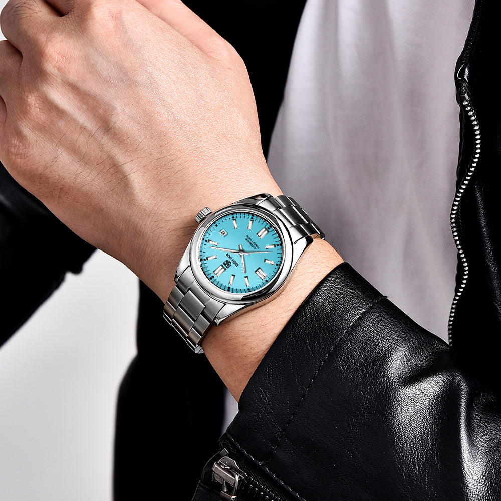 1pc BENYAR Men's Mechanical Wristwatch, 10Bar Waterproof Automatic Watch, Stainless Steel Sports Diving Watch For Men, Ideal choice for Gifts